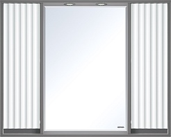 Brevita Зеркальный шкаф Balaton 100 серый/белый – фотография-1